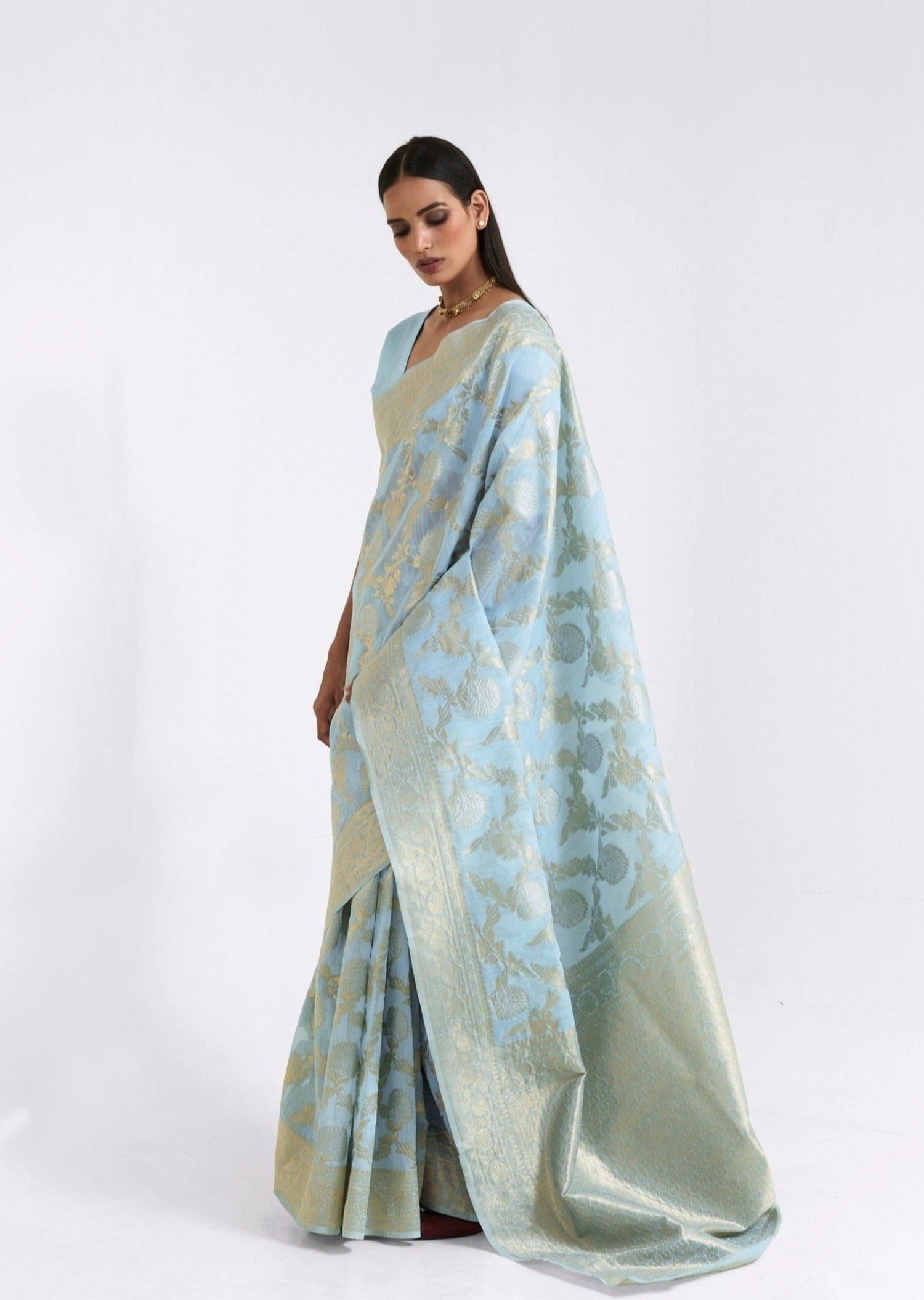 Pure linen saree online