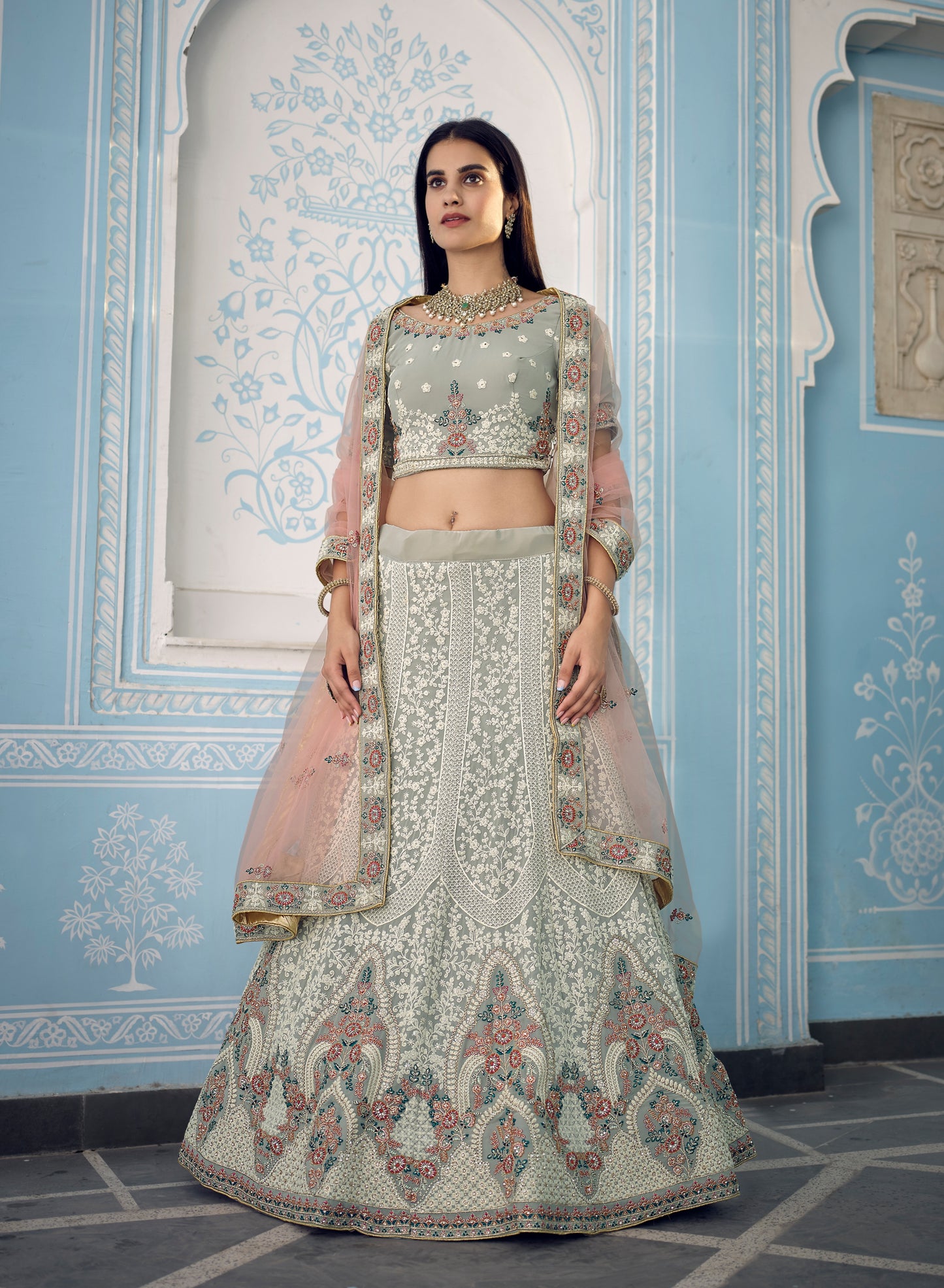 Grey Lehenga Choli