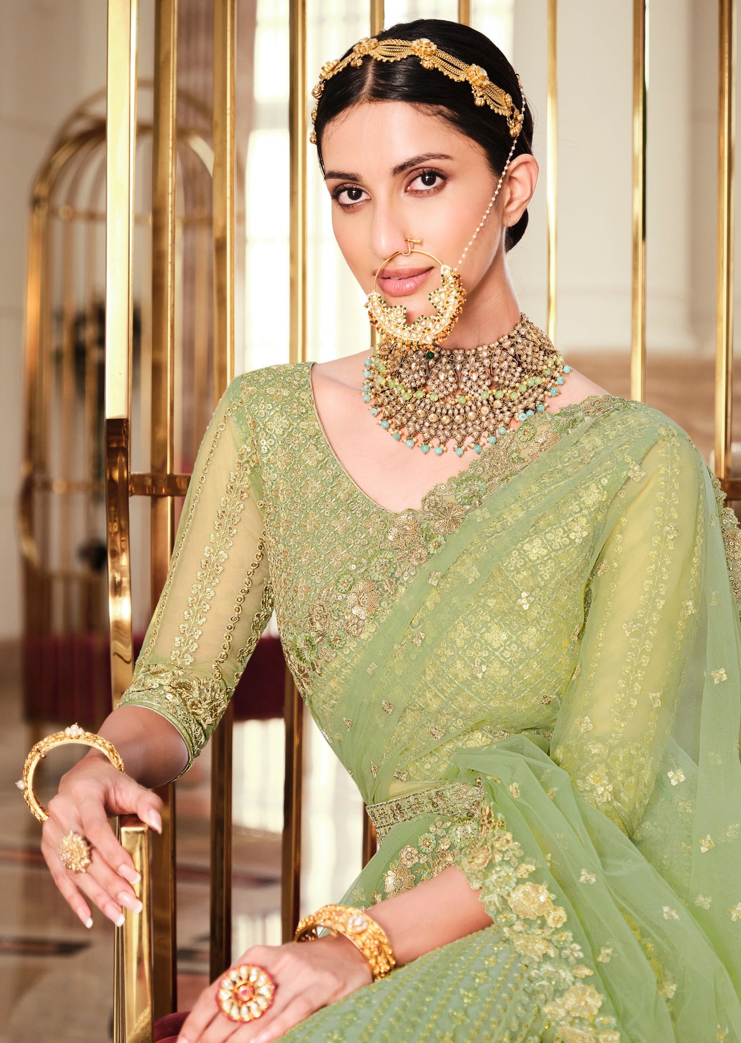 Light Green Designer Lehenga Choli