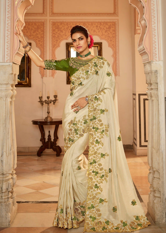 White organza saree