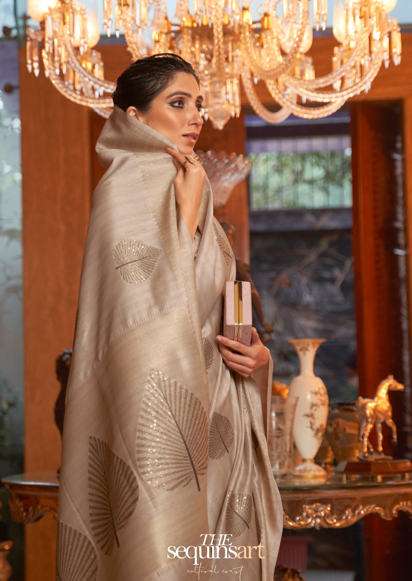 Pure Silk Soft Beige Saree