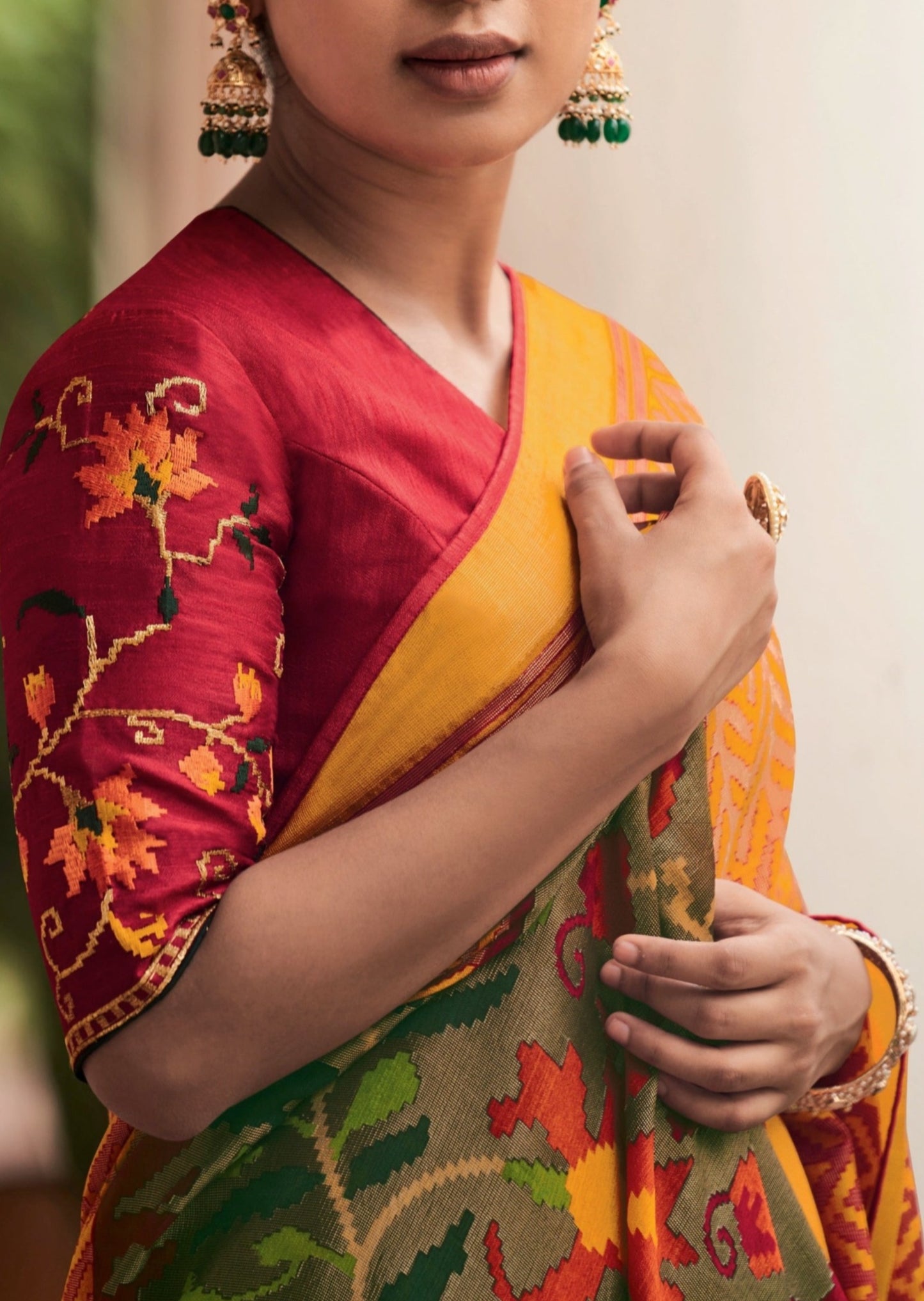 Brasso Silk Yellow Saree