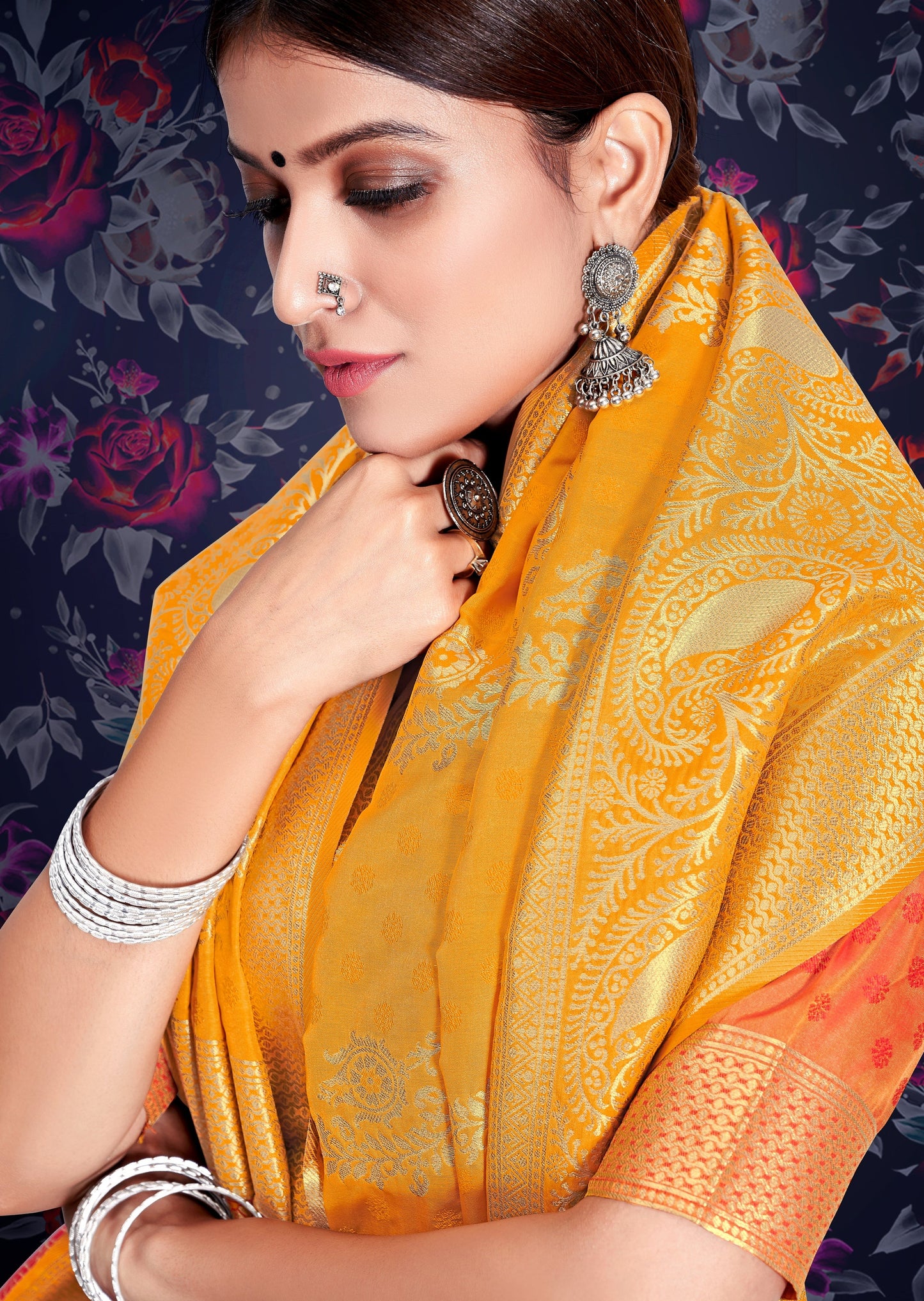 Banarasi Silk Yellow Bridal Saree