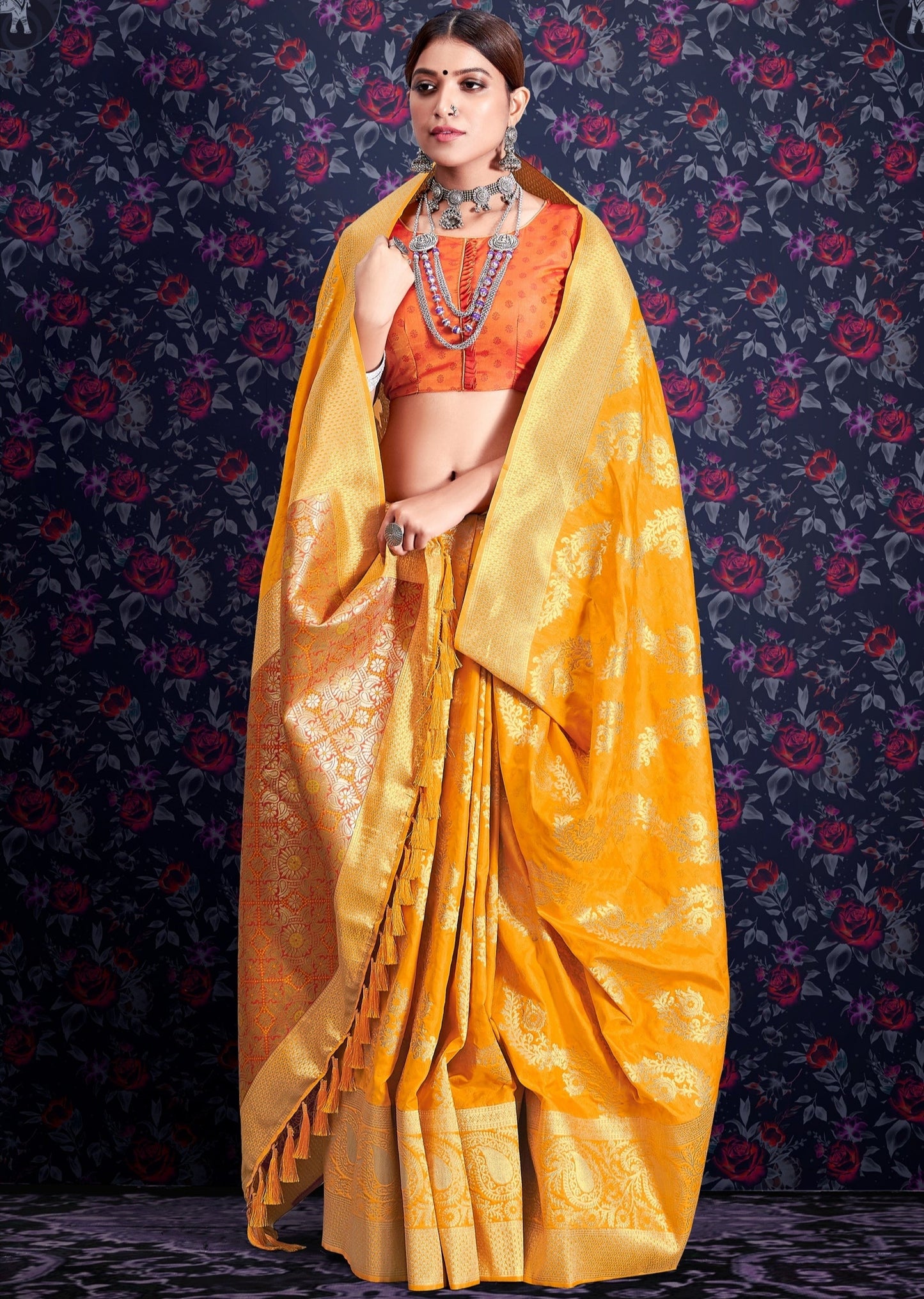 Banarasi Silk Yellow Bridal Saree