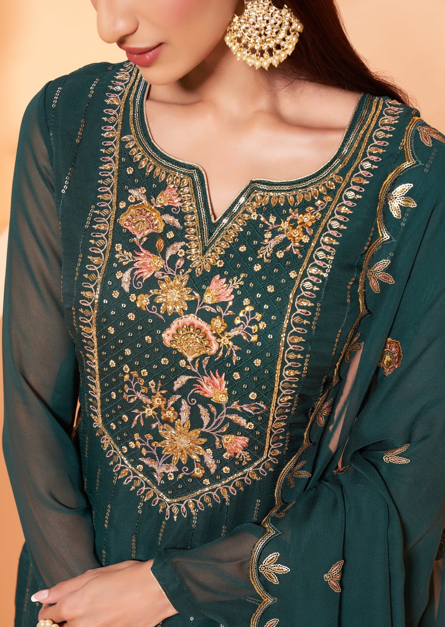 Green Sharara Suit