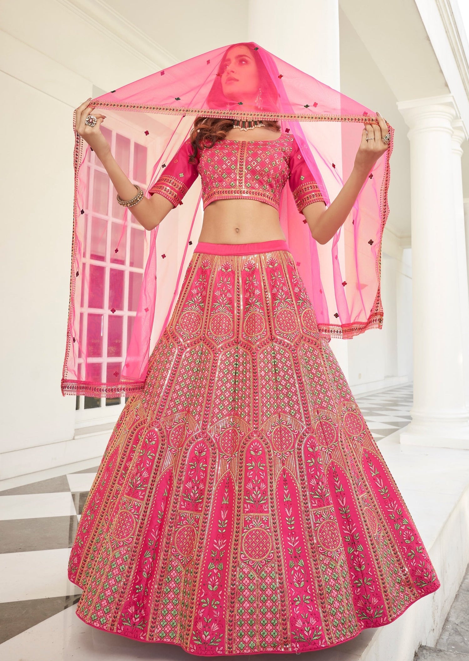 Buy Indian Bridal Lehenga Choli USA, Traditional Designer Wedding Lehengas  Online UK: Pink and Function