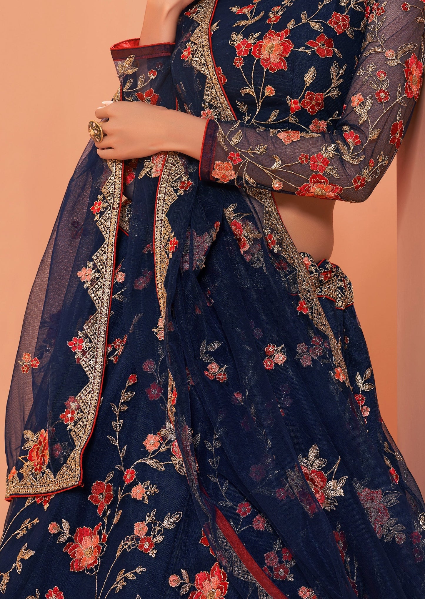 Royal Blue Bridal Lehenga