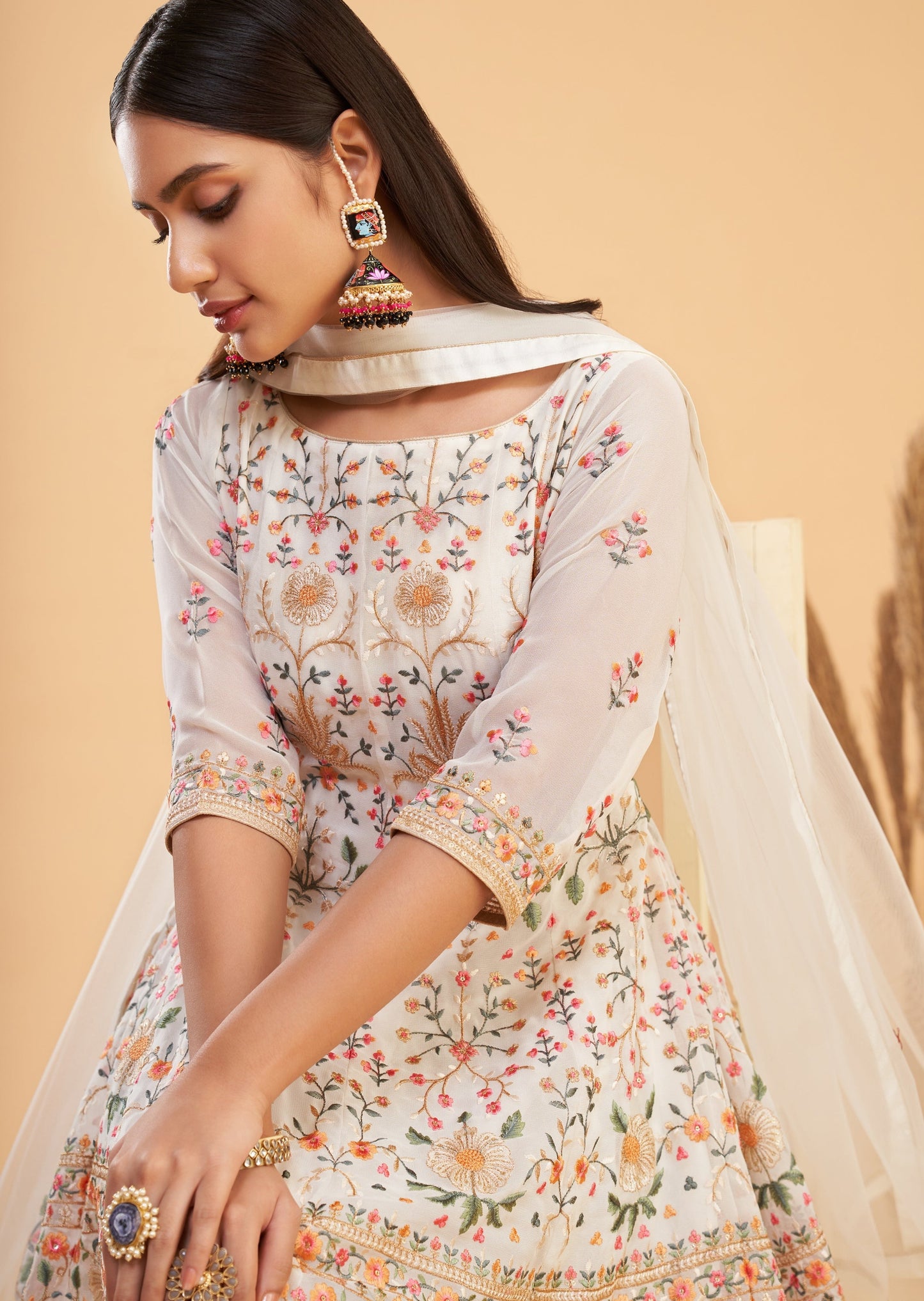 Pakistani Wedding Short Anarkali With Pant and Dupatta Dress, Heavy  Embroidery Anarkali Suit, Fancy Sharara Suit, Eid Short Anarkali Suit - Etsy