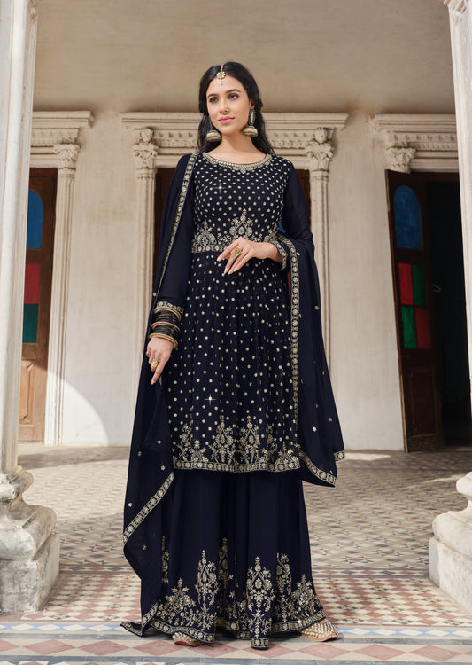 Royal Blue Salwar Suit With Dupatta