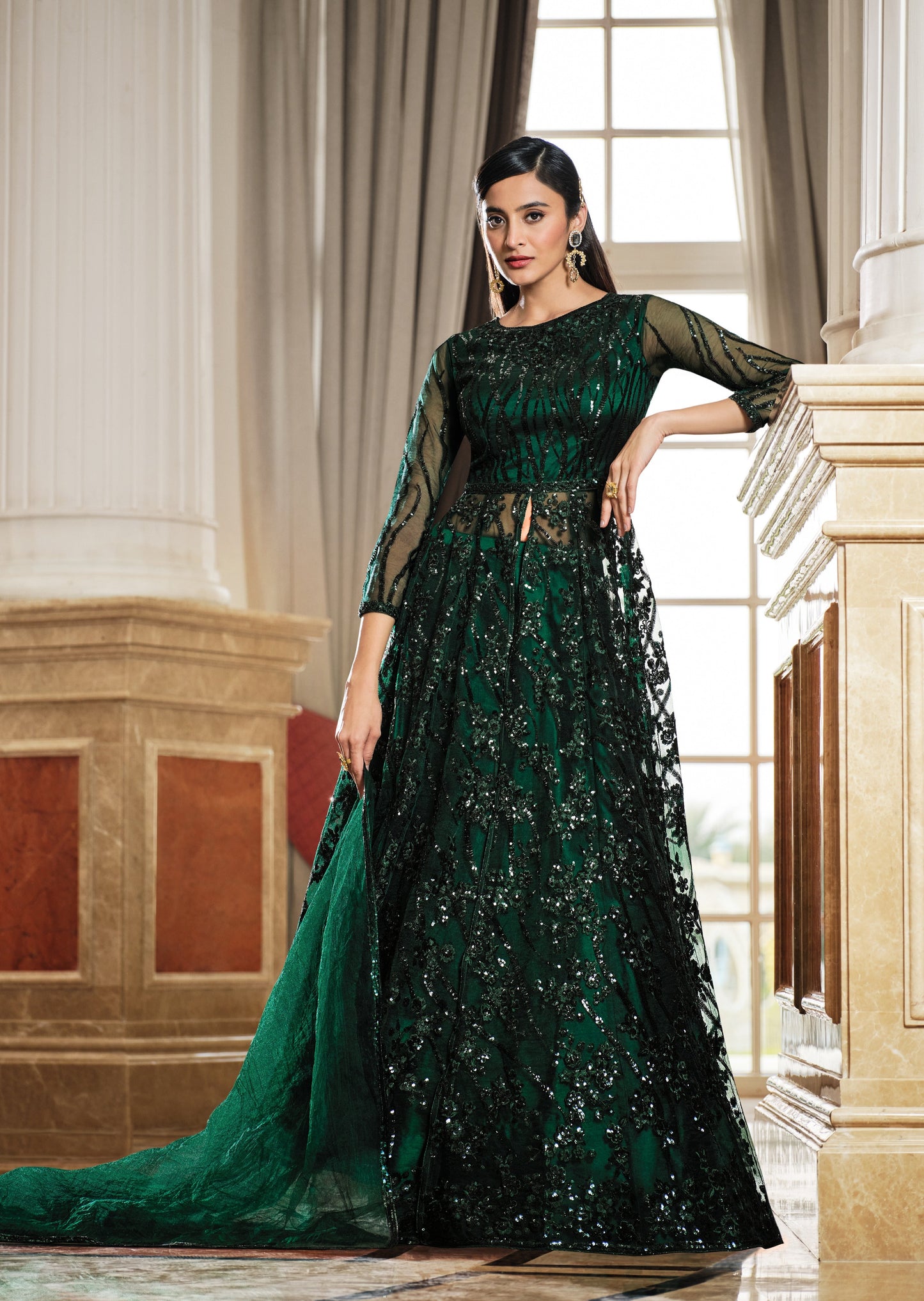 Royal Blue Georgette Floor Length Anarkali Suit - Salwar Kameez Designer  Collection