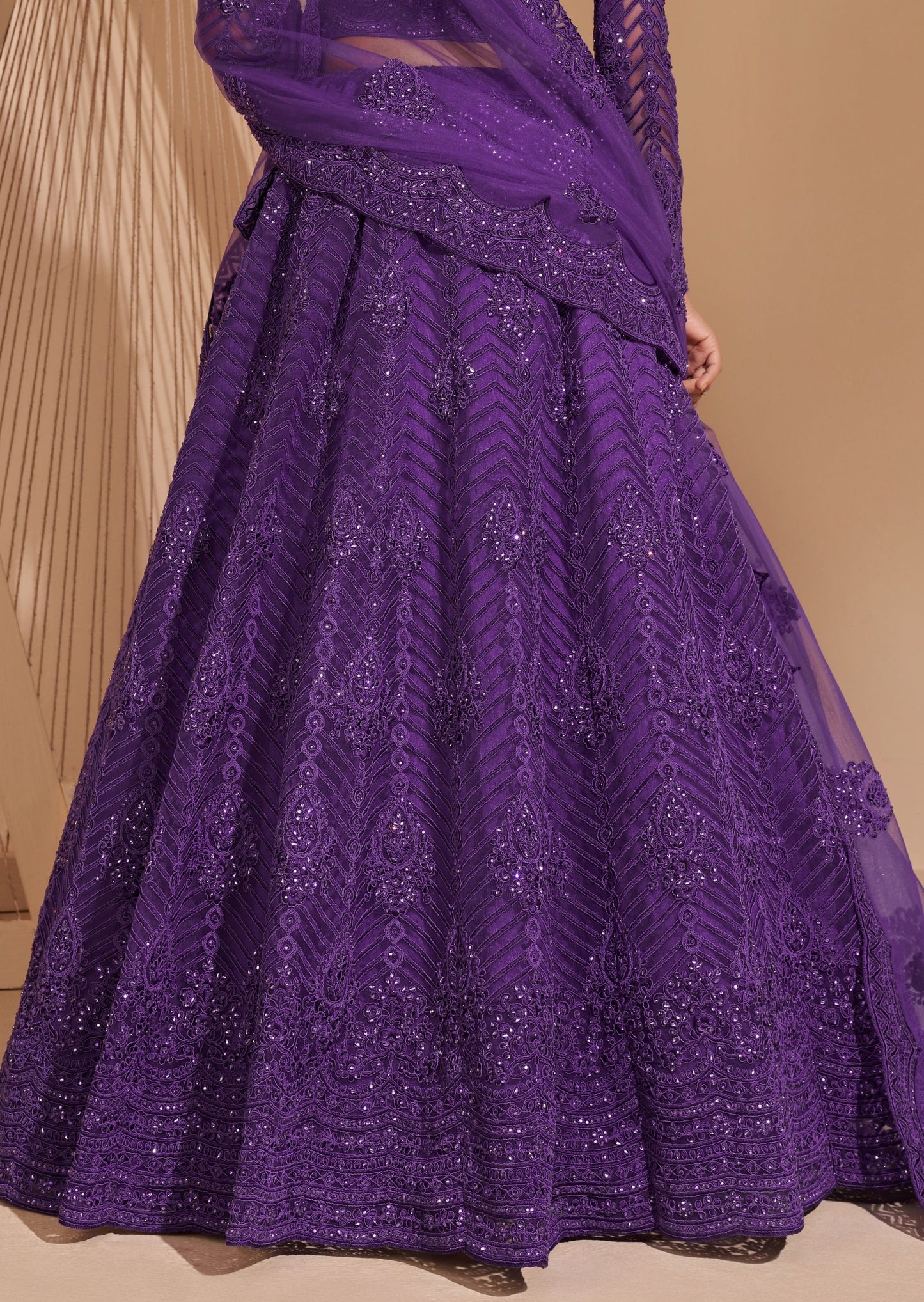 Violet Purple Designer Lehenga Choli