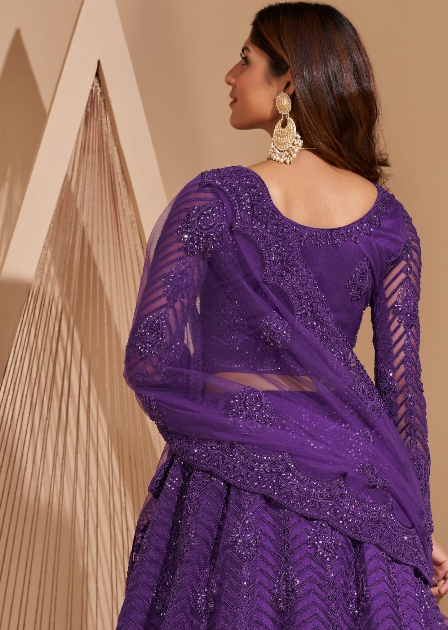 Violet Purple Designer Lehenga Choli