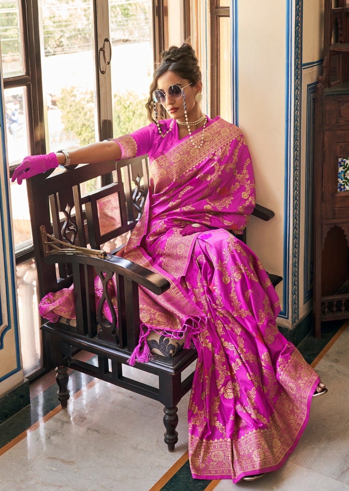 Dola Silk Raani Pink Saree