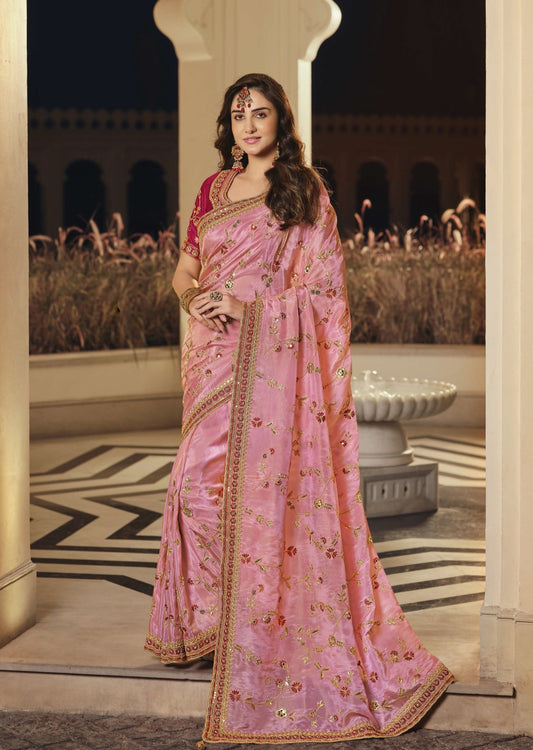 Handwork Organza saree online