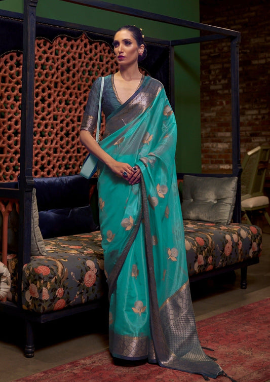 Handloom organza sarees