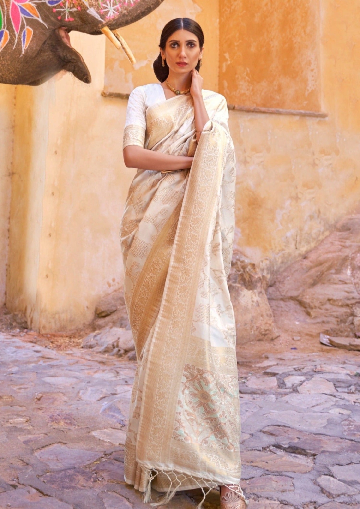 Christian bridal saree with price.