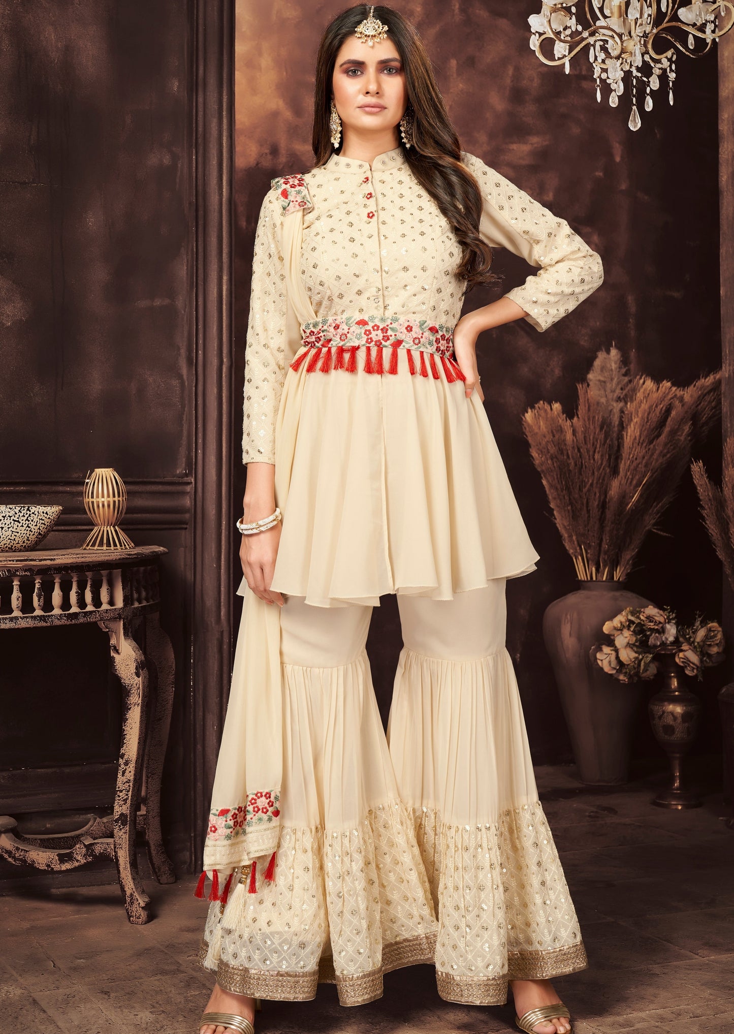Off White Readymade Sharara Suit