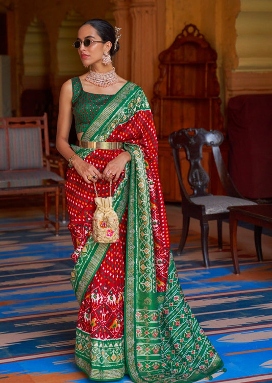 Red Patola saree online