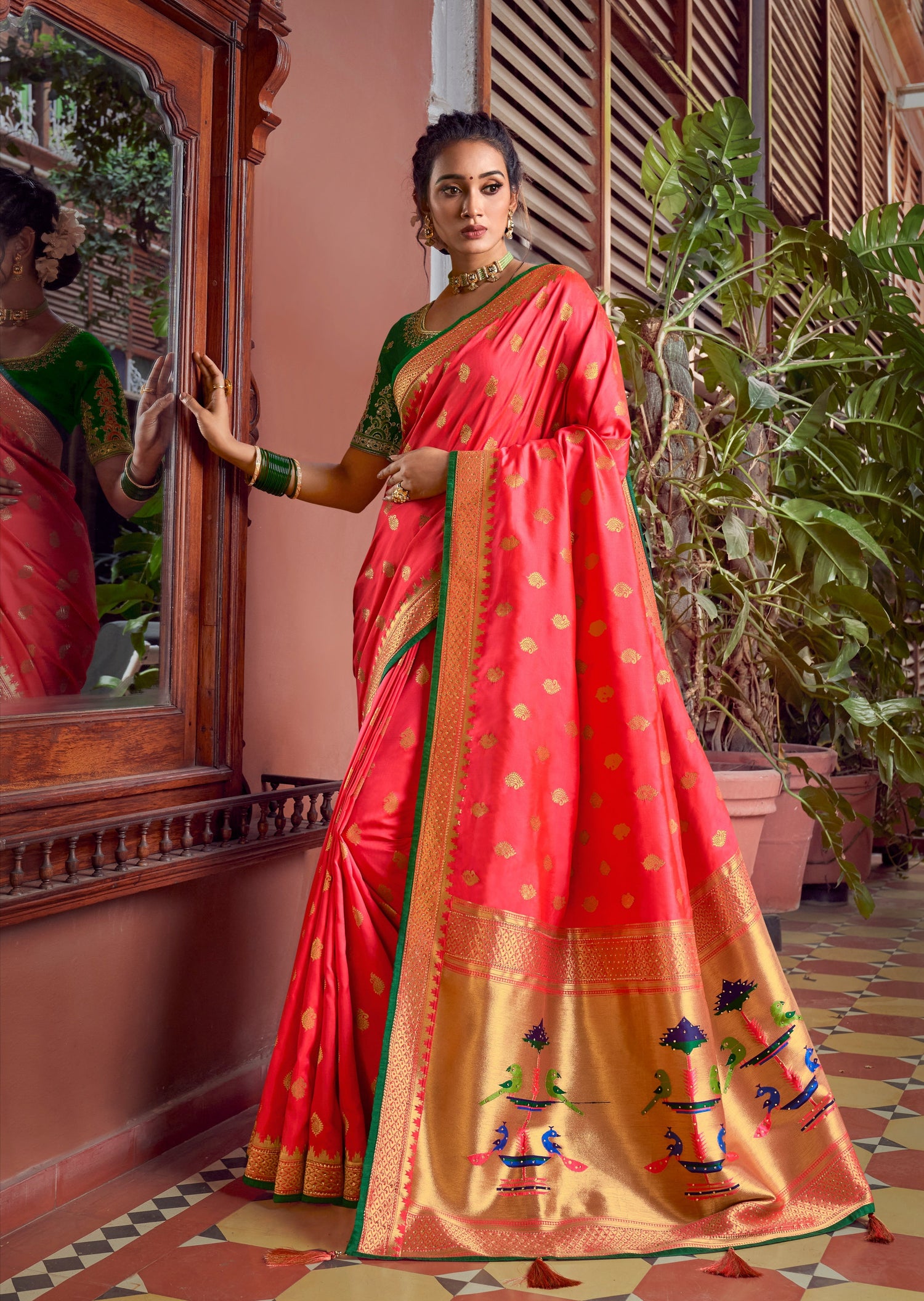 Maharashtrian nauvari saree