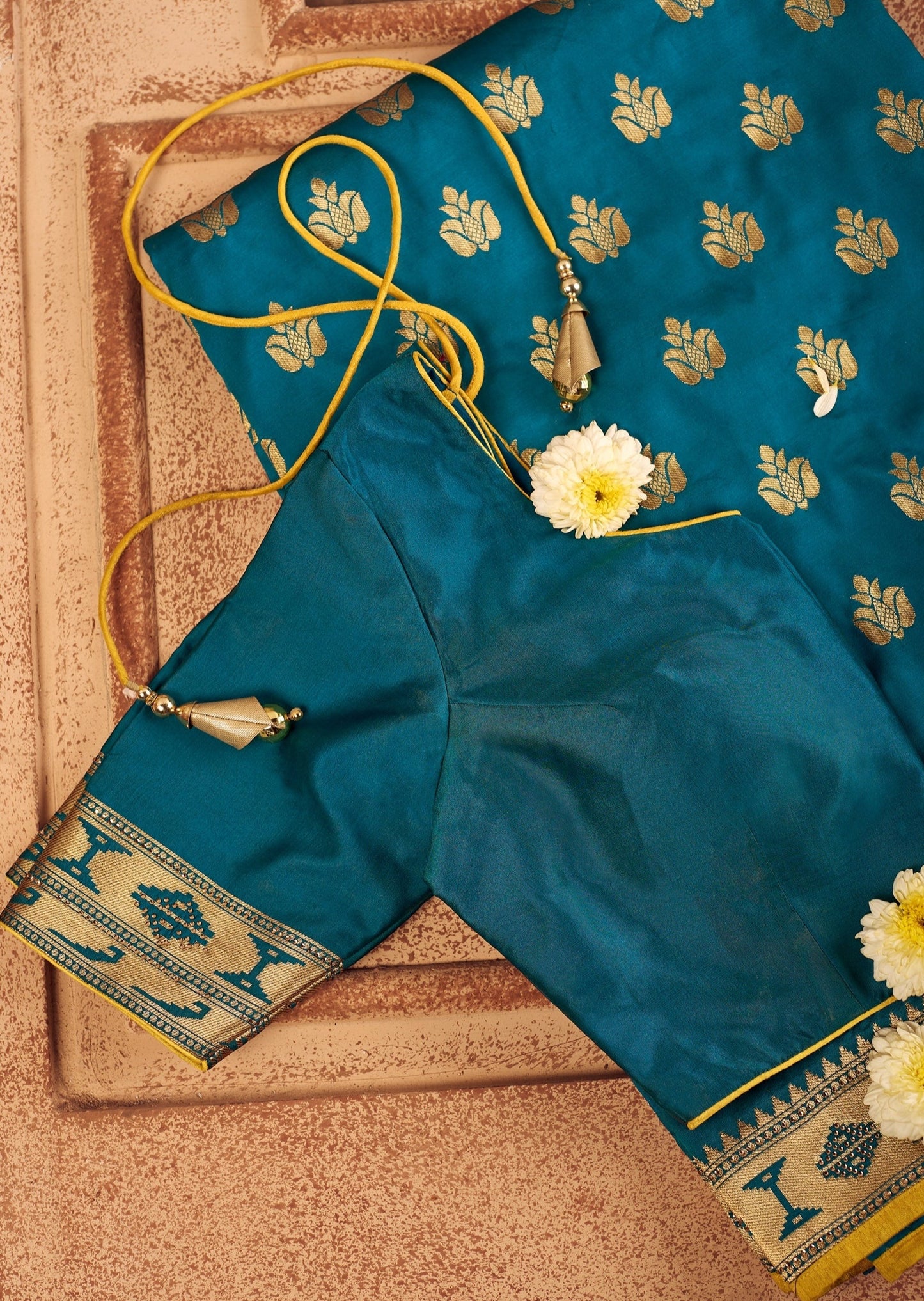 Pure Silk Blue Paithani Saree with Two Blouses