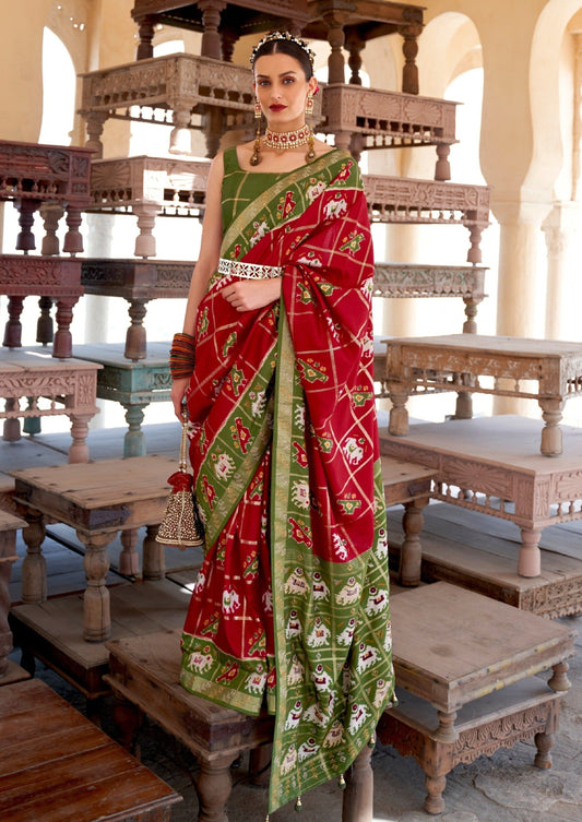 Red Patola saree online