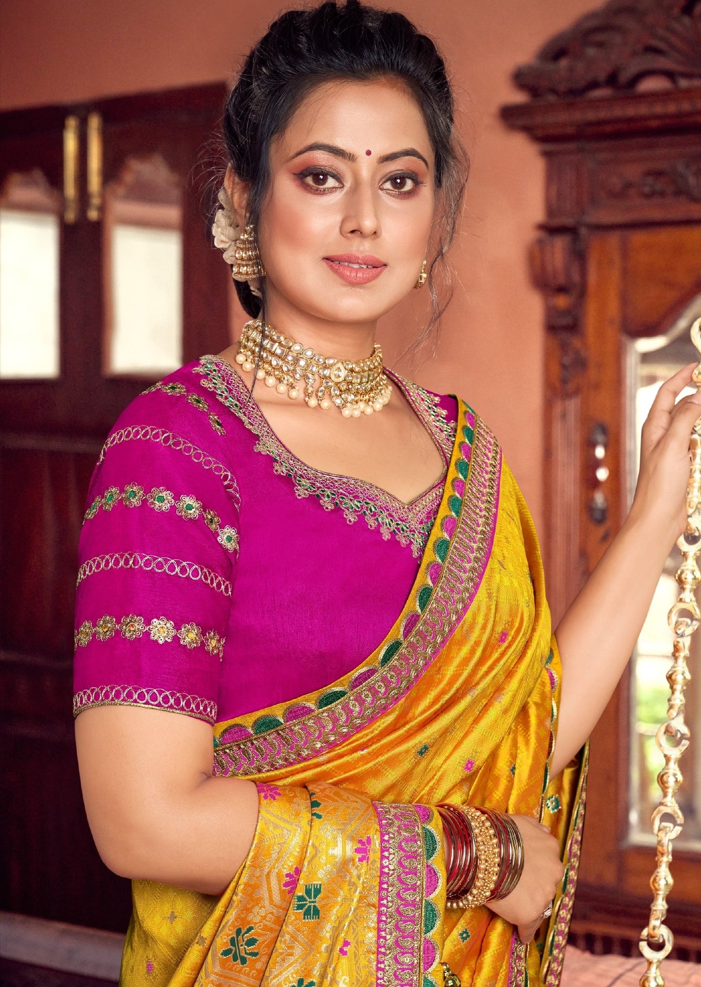 Shobhita Silk Turmeric Yellow Saree