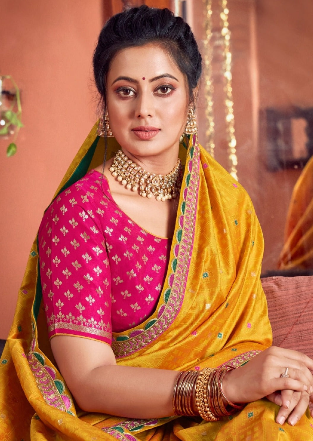 Shobhita Silk Turmeric Yellow Saree