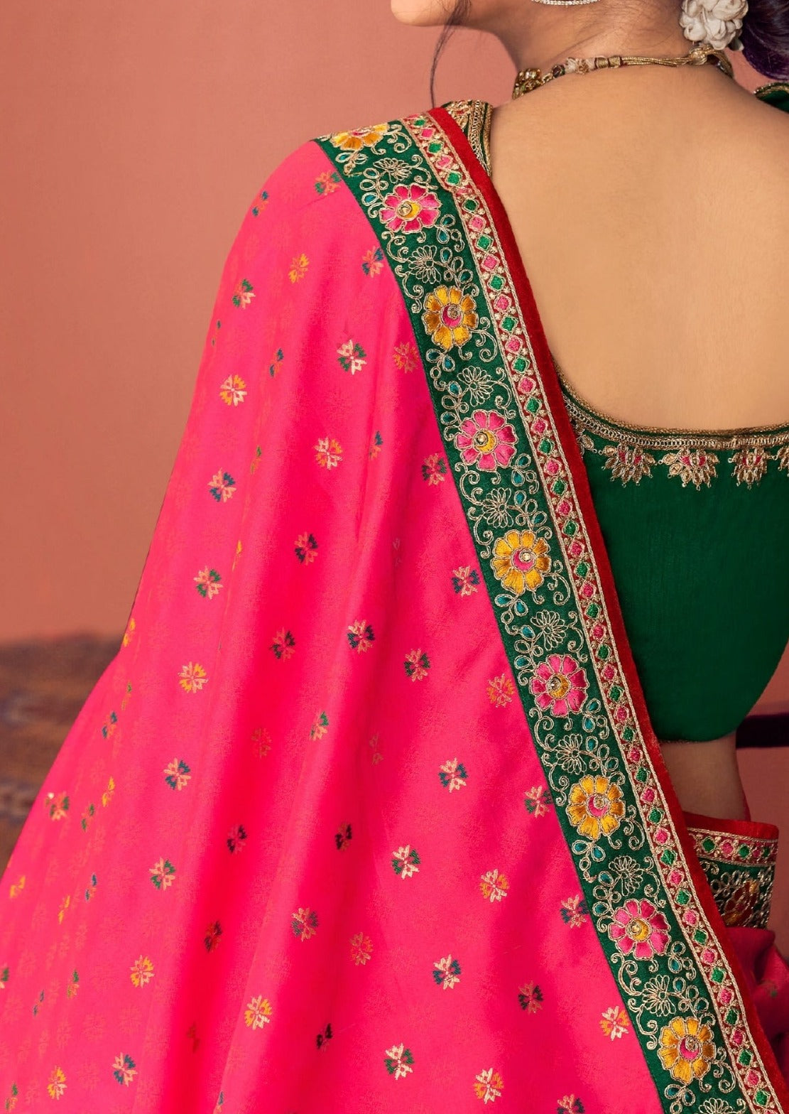 Shobhita Silk Rose Red Saree
