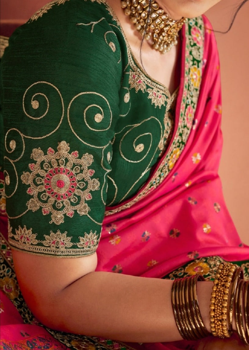 Shobhita Silk Rose Red Saree