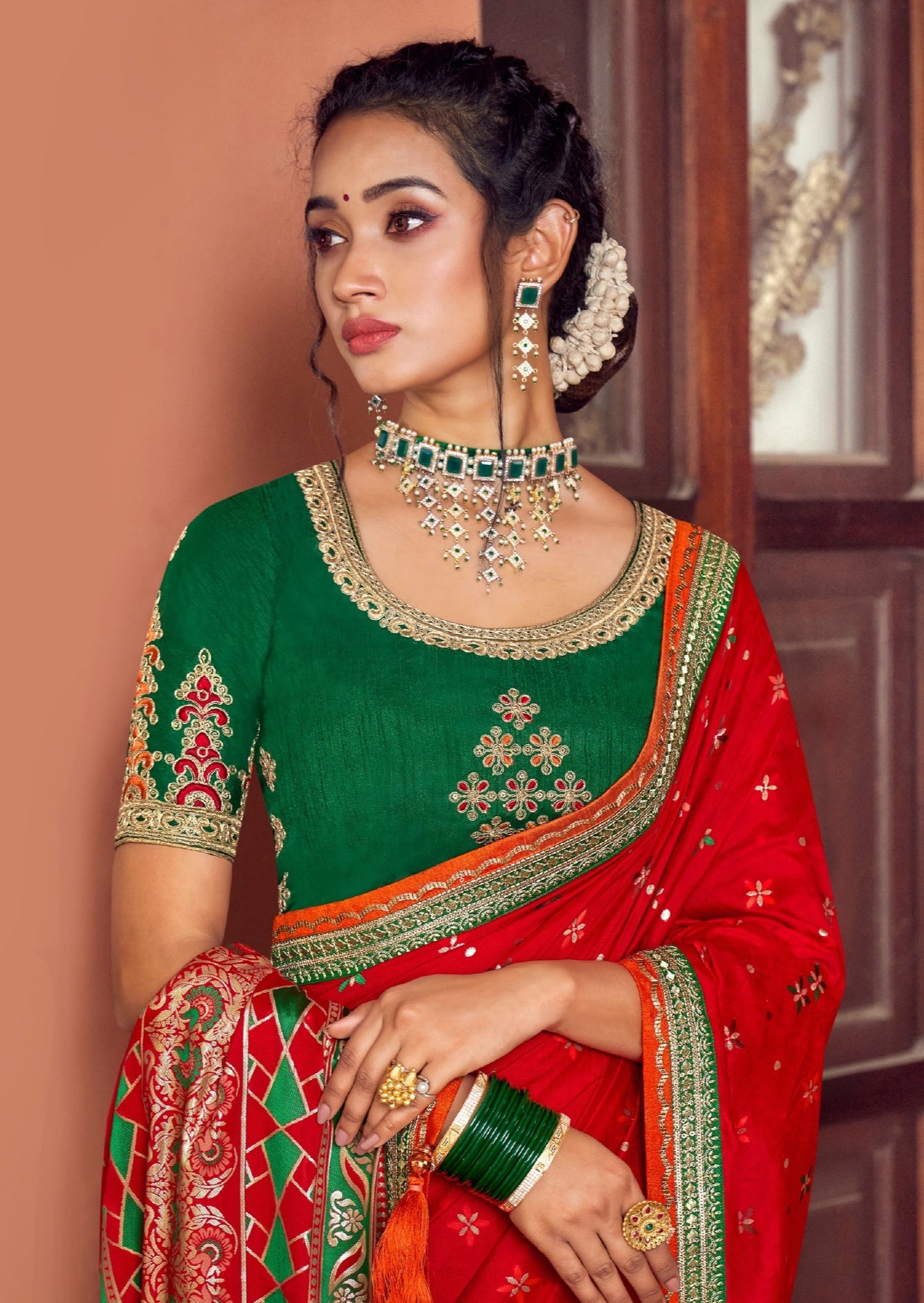 Shobhita Silk Scarlet Red Saree