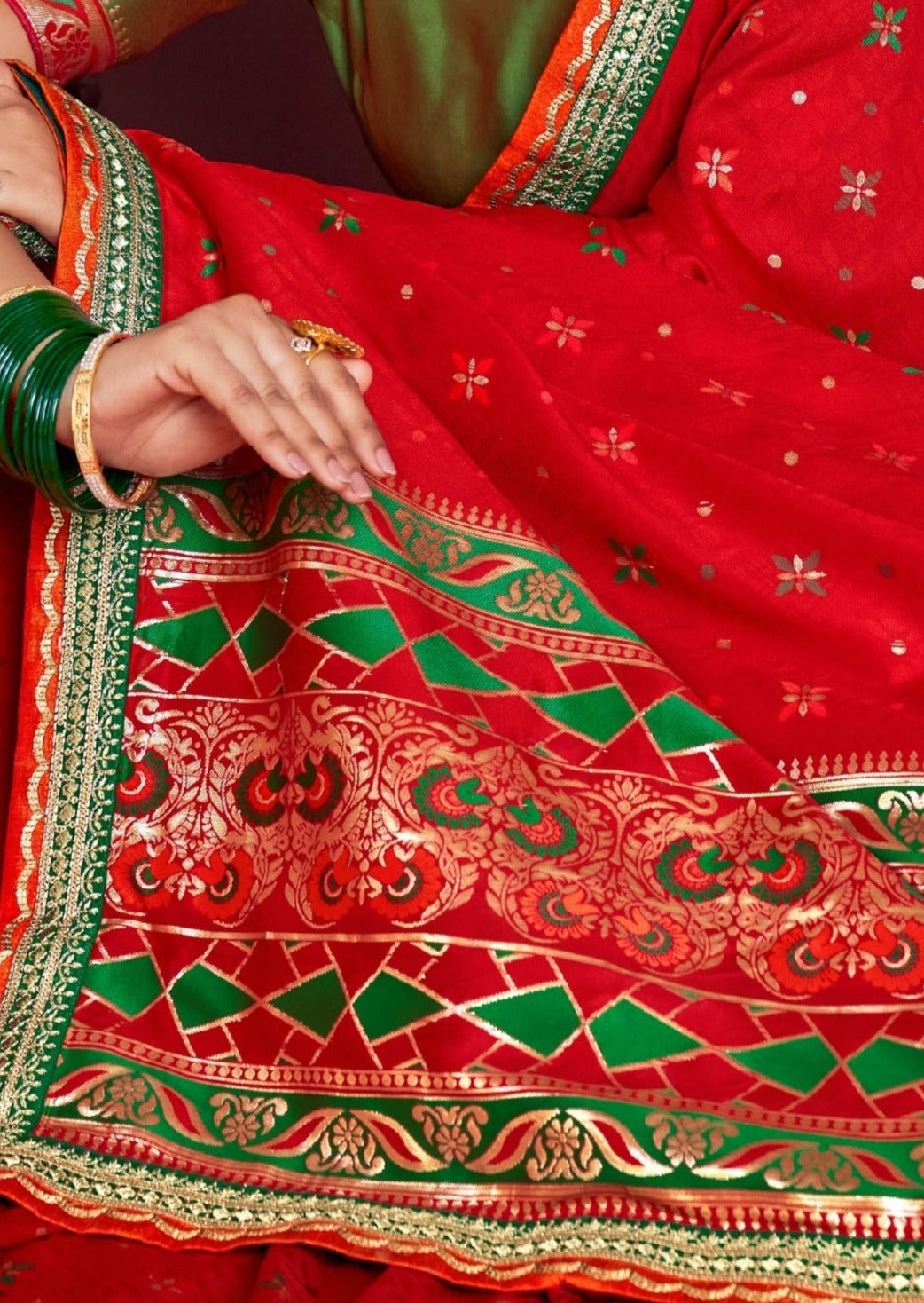 Shobhita Silk Scarlet Red Saree