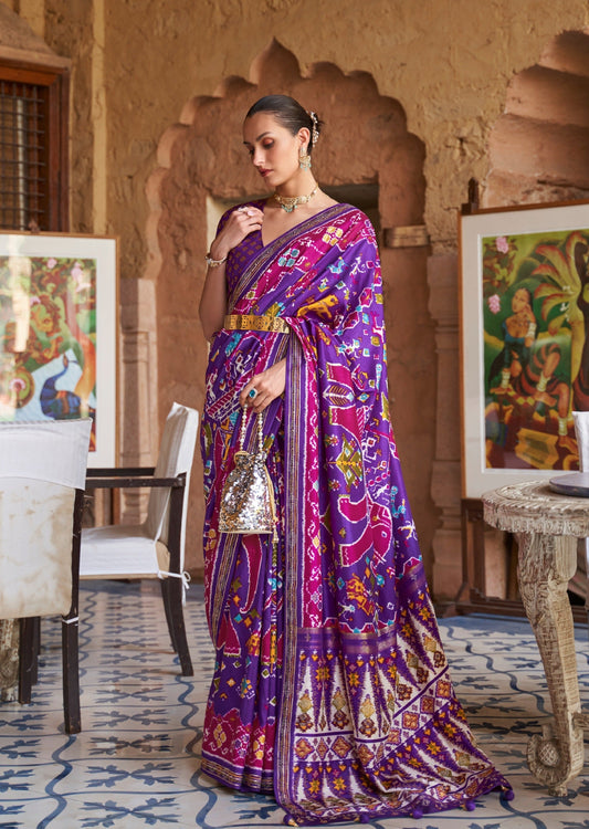 Purple patola saree