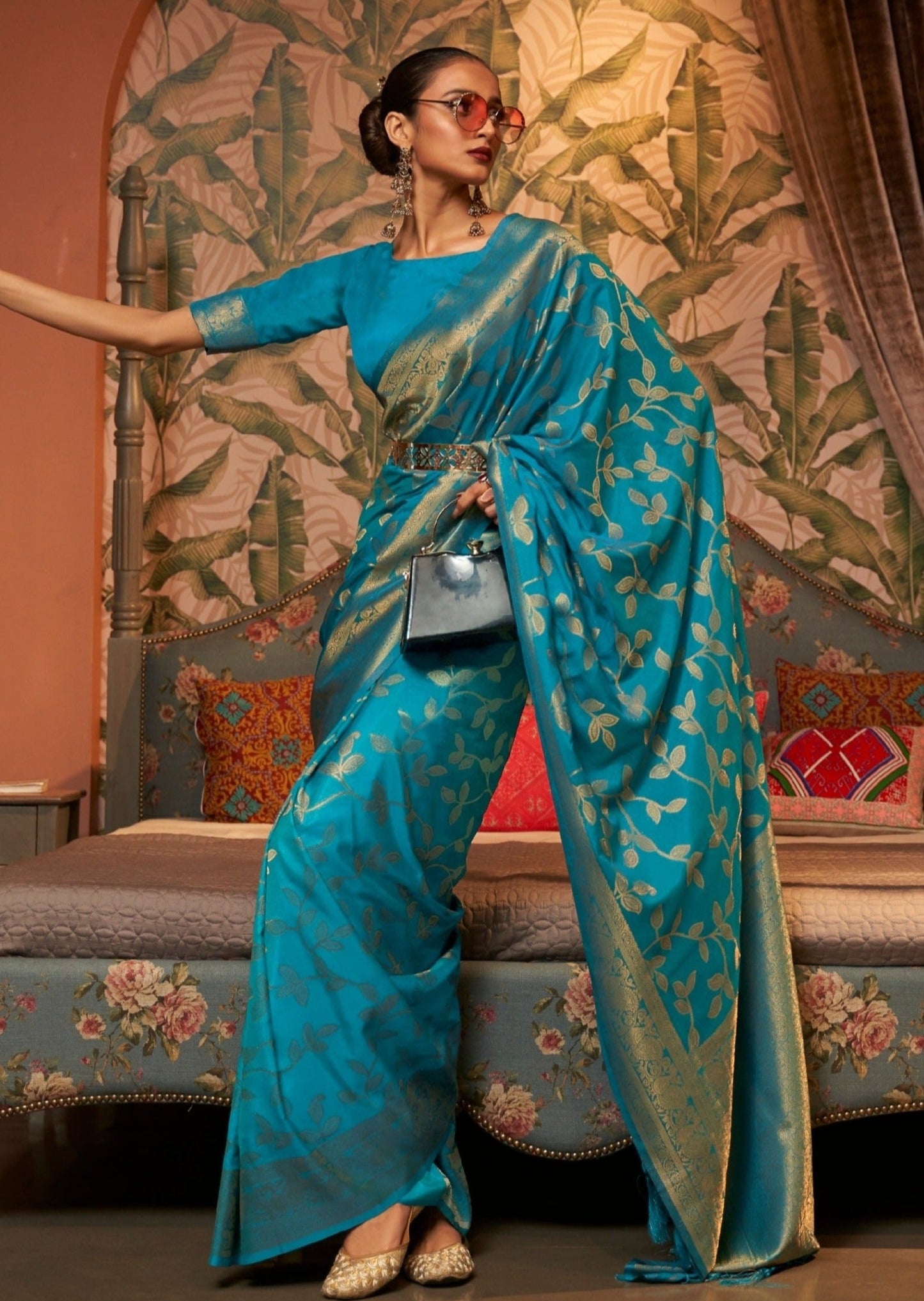 Maharajat Silk True Blue Saree