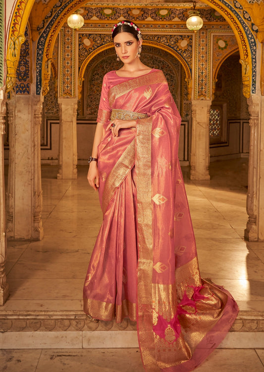 Banarasi tissue silk saree online shopping price with zari work.
