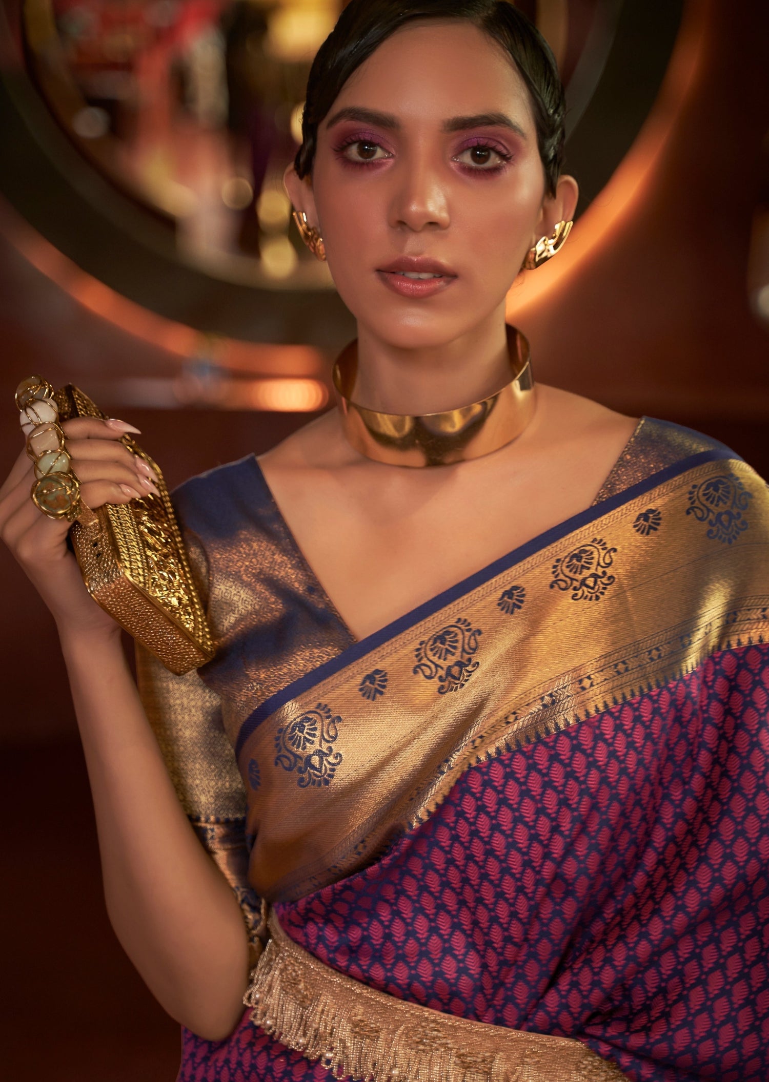 Tanishq - With the traditional kasavu saree and adorned in... | Facebook