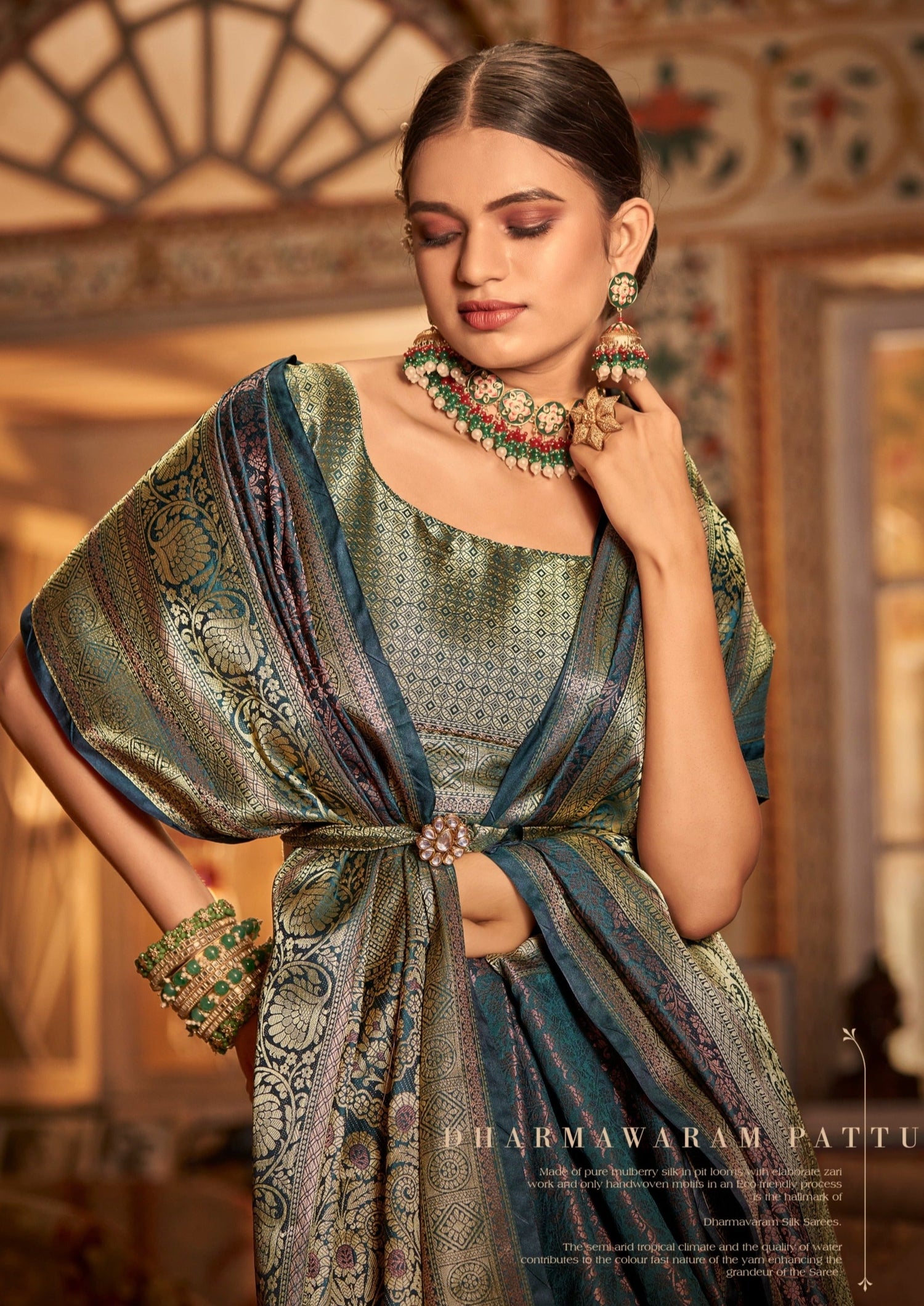 Dolly Jain 🇮🇳 | Wearing this beautiful baluchari saree woven from pure  mulberry silk by @bageechasiliguri Baluchari sarees (weaved using only  resham)a... | Instagram