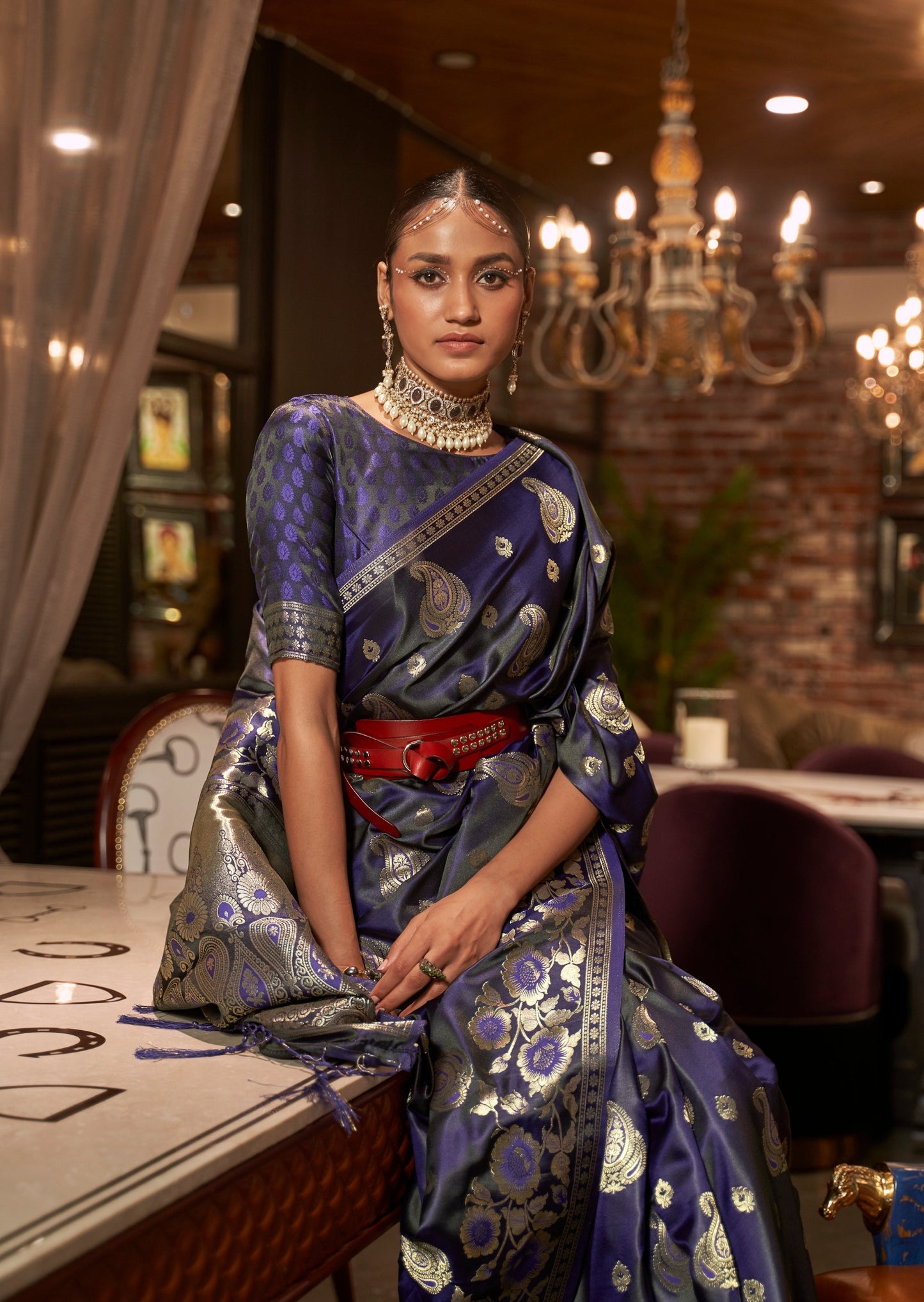 Pure Satin Silk Handloom Saree