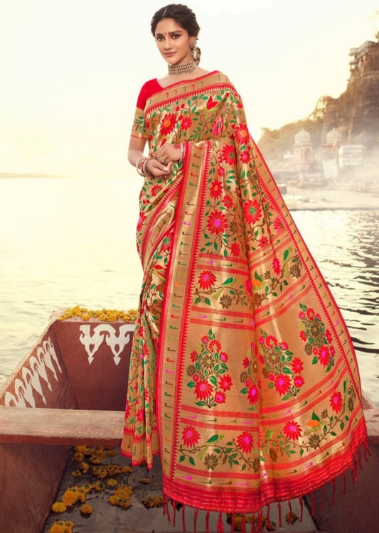 Pure Paithani Silk Handloom Saree