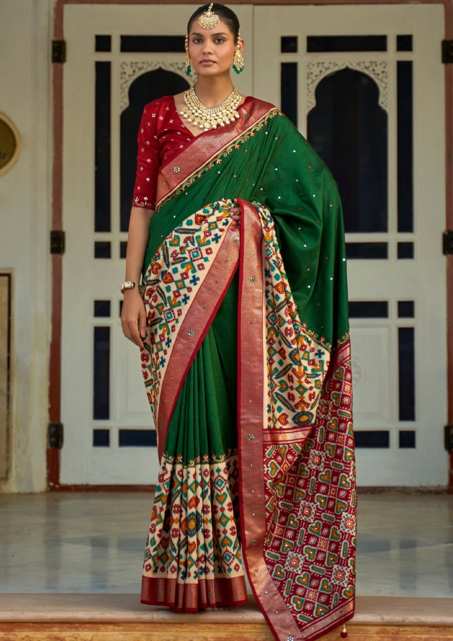 Aari work saree