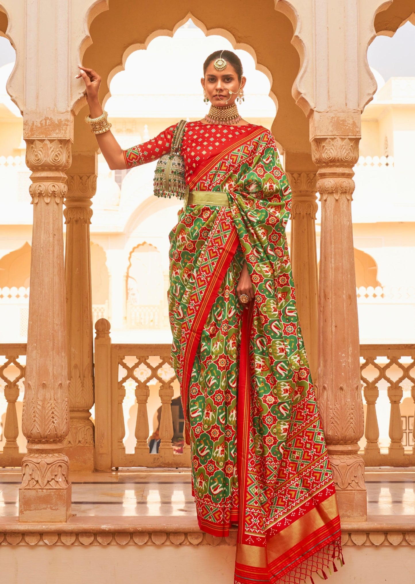 Green Patola Silk Saree