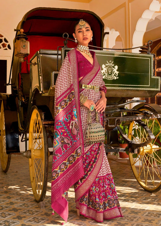 Pink patola saree online