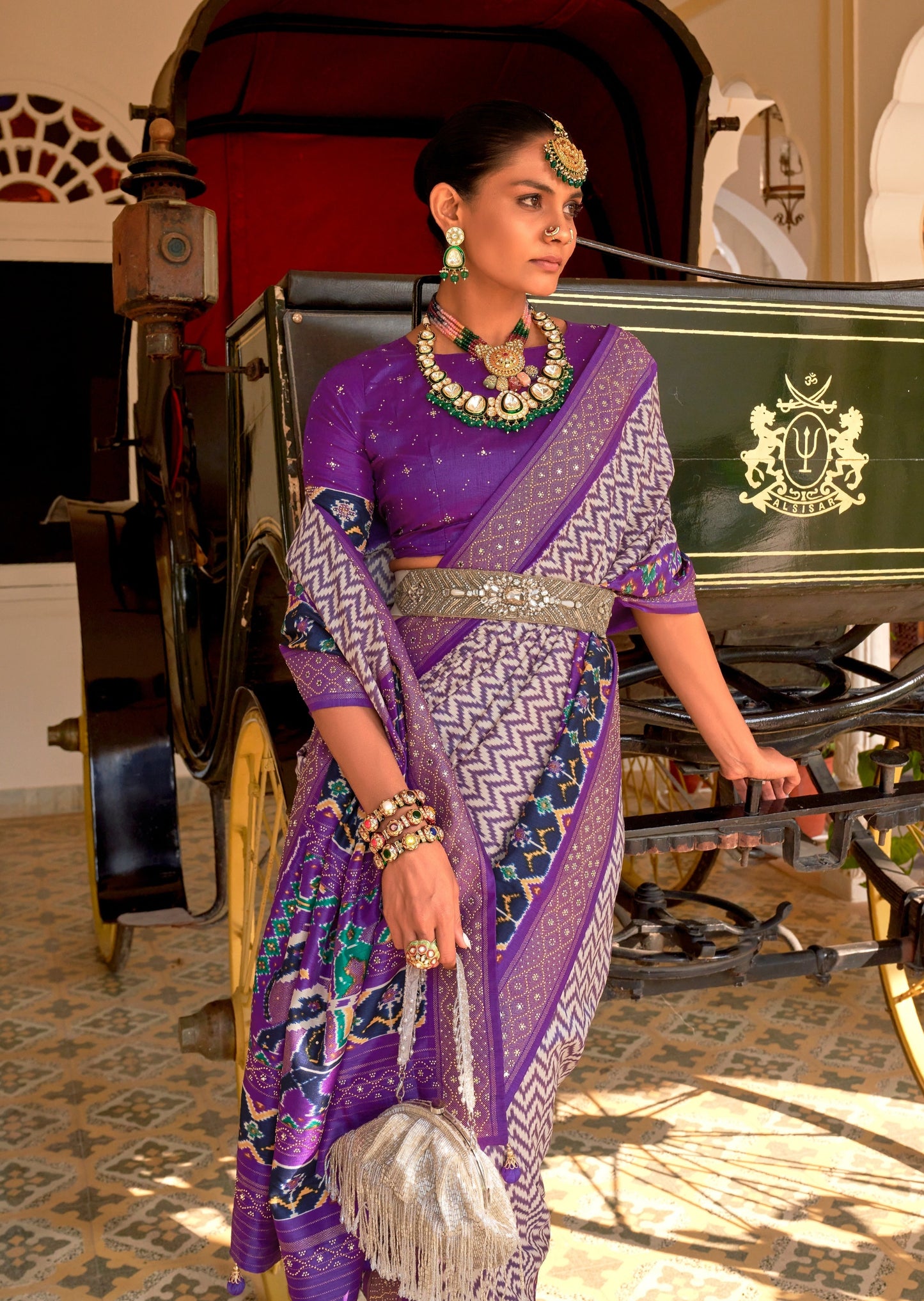 Purple patola saree online