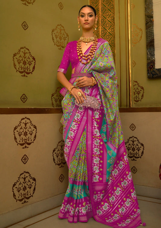 Multicolour patola saree online