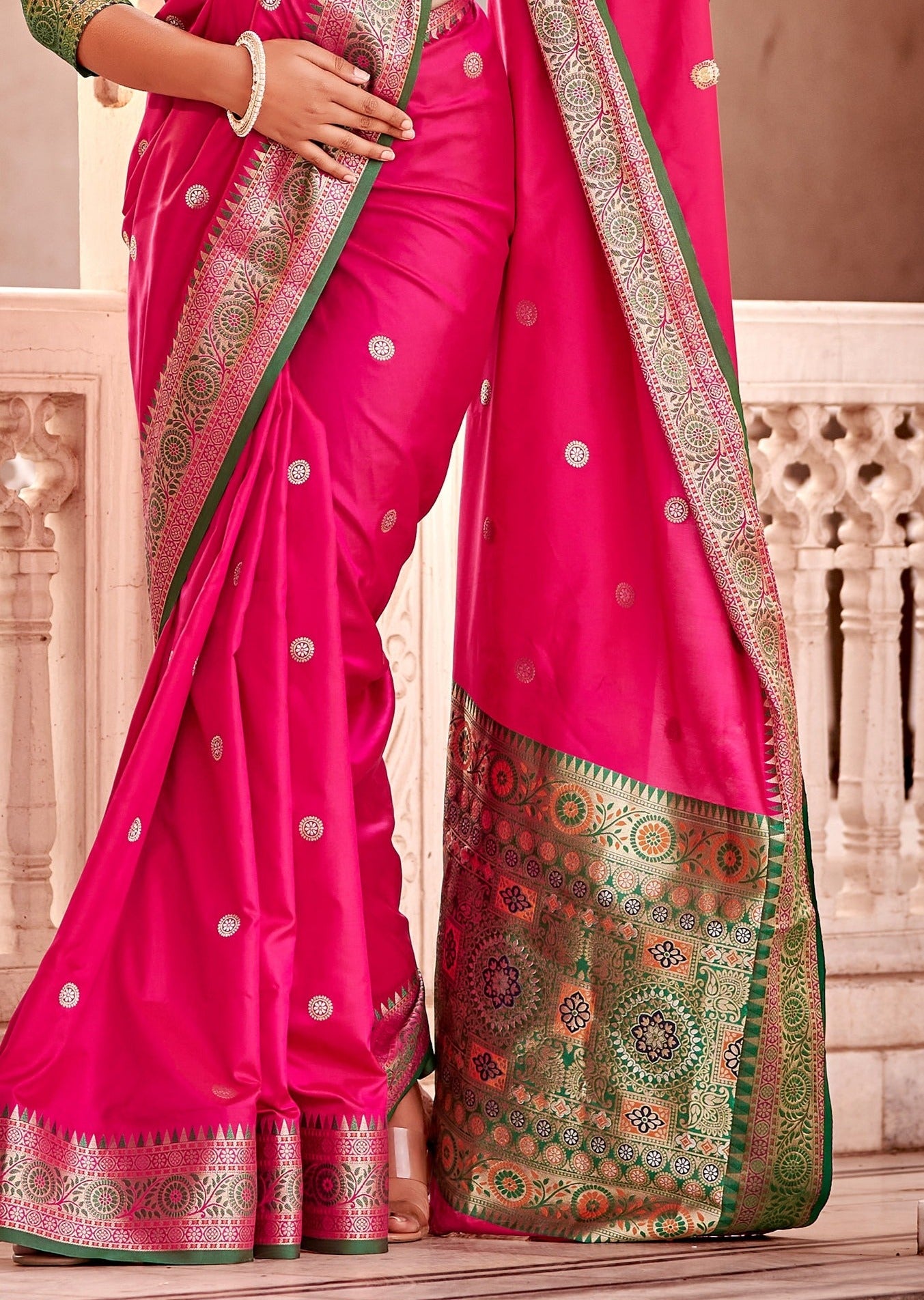 Banarasi Silk Crimson Red Handloom Saree
