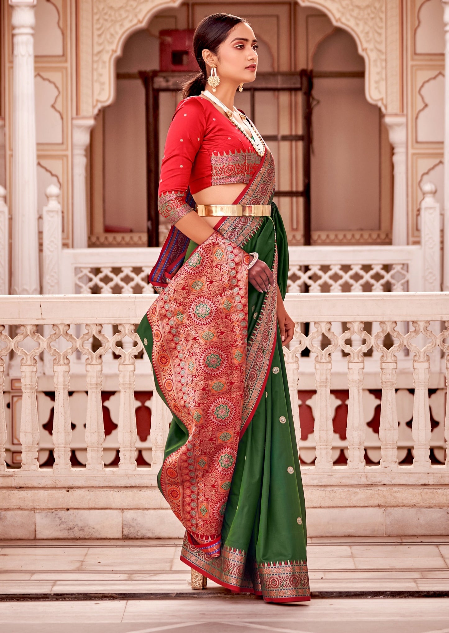 Banarasi Silk Green Handloom Saree