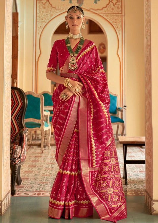 Red Patola saree online shopping with price.