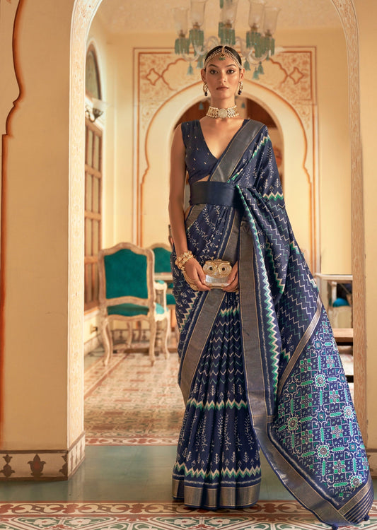 Blue Patola saree