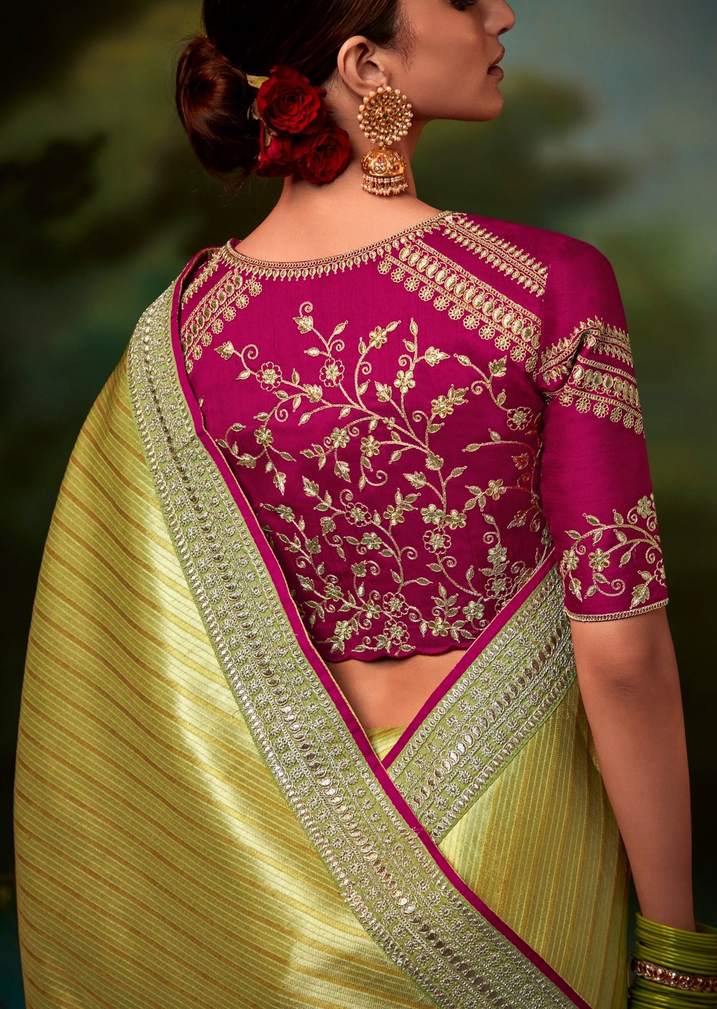 Handwork saree blouse designs online india.