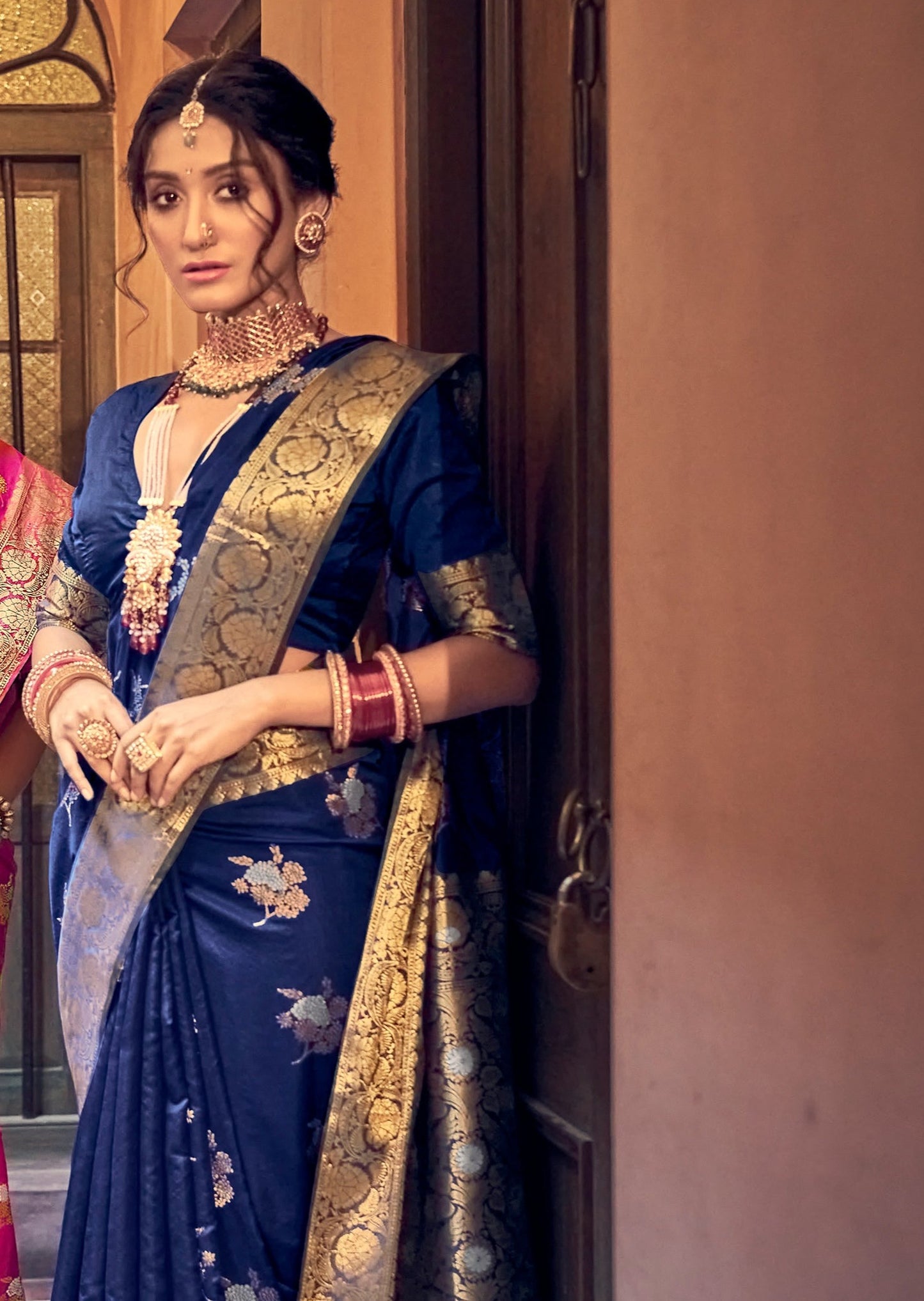 Banarasi Silk Royal Blue Saree