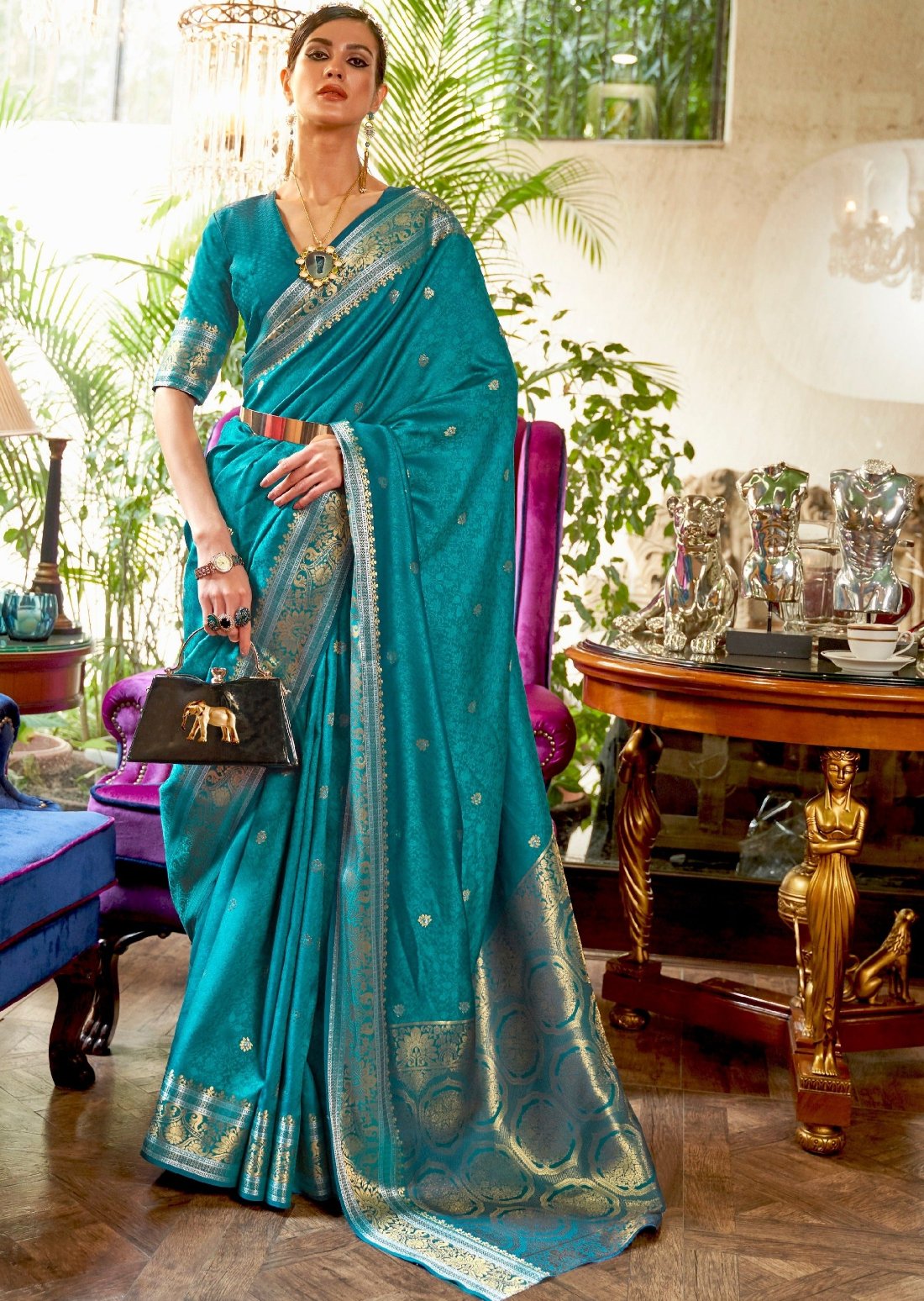 online saree shopping website for pure katan banarasi silk handloom sarees.